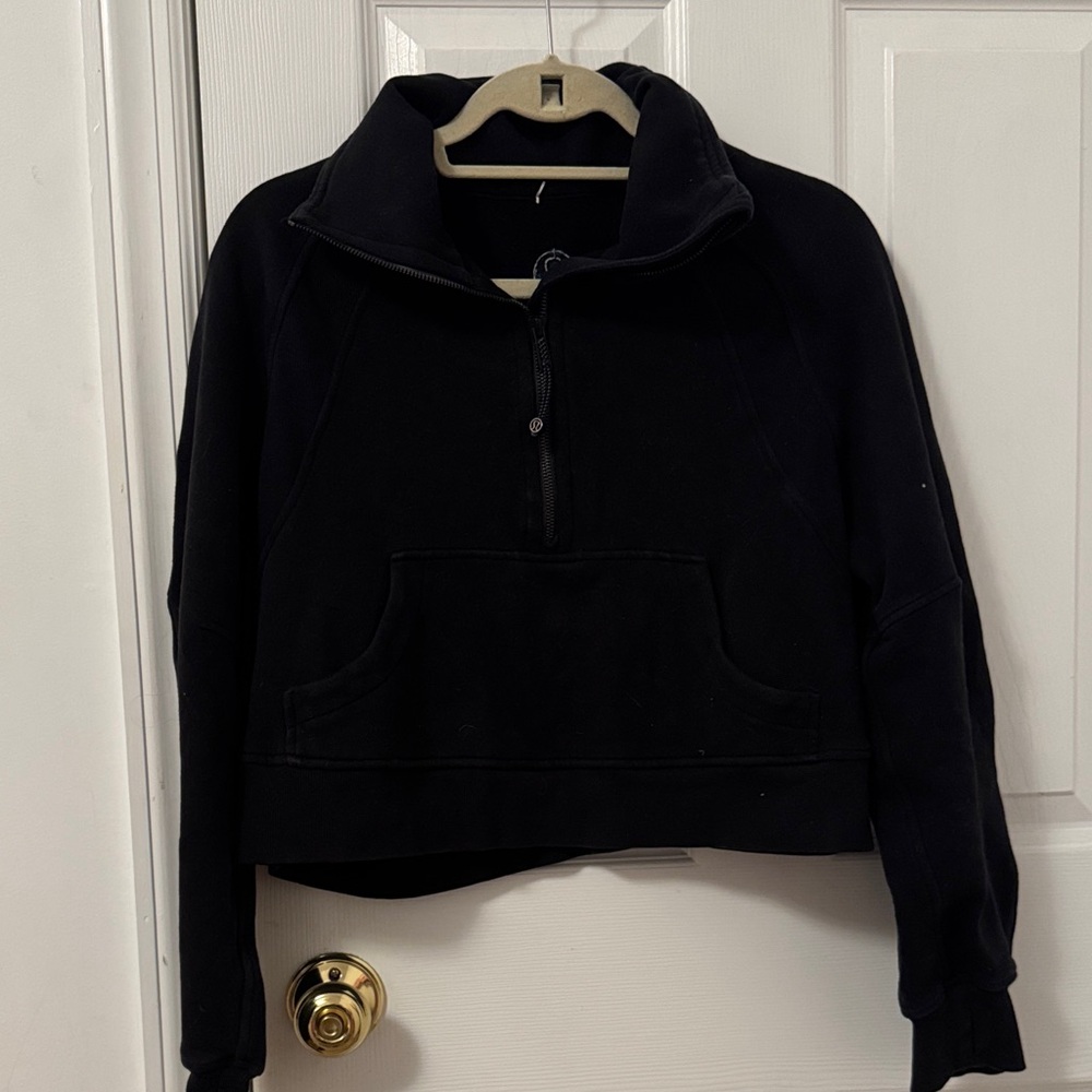 Black Half-Zip Women's Top